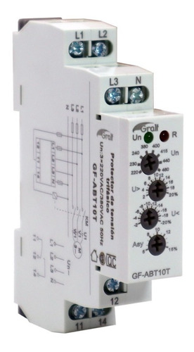 Protector De Tensión Trifásico Configurable Modular 10a