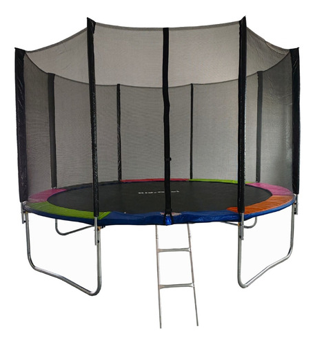 Cama Elástica 12 Pies Con Escalera Rainbow - Kidscool