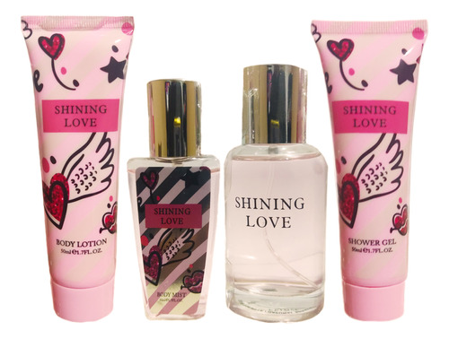 Set P/ Mujer Edp, Mist, Lotion, Shower Gel Shining Love 4pz