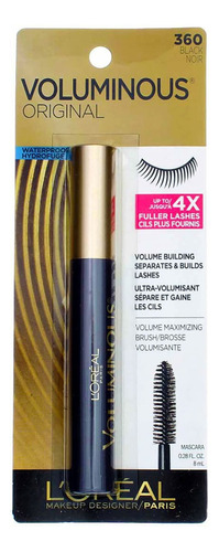 Mascara L'oréal Paris Voluminous Building 8.5 Ml Impermeável Cor Black noir