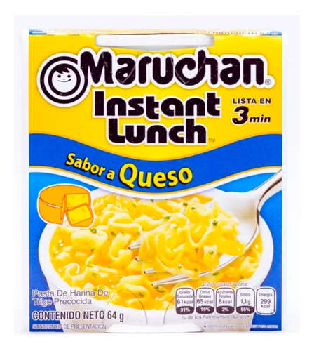 Maruchan Ramen Instantáneo Sabor Queso - Pack 12 Unidades