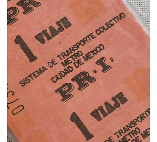 5 Boletos Coleccionables Metro D.f 70s