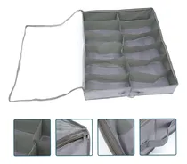 Comprar Organizador De Zapatos Calzado Bajo Cama 12 Divisiones Color Gris