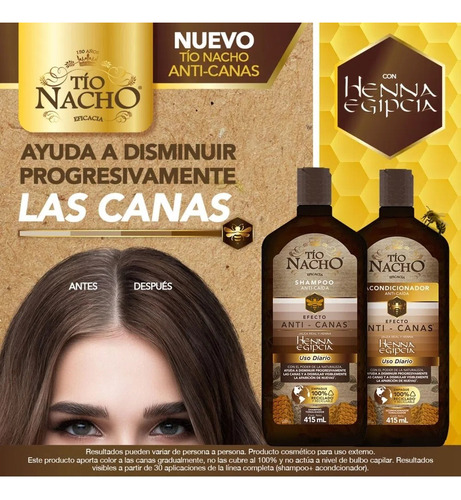Anti Canas Tío Nacho Champú + Acondicionador 415ml Original