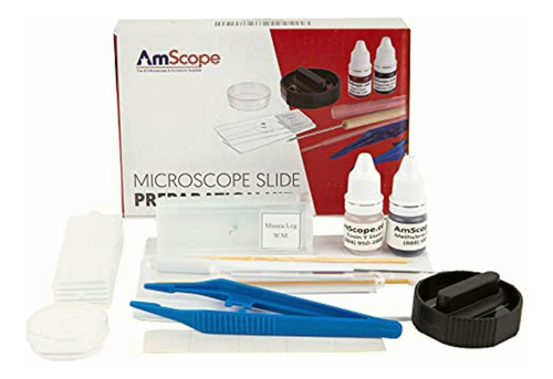 Amscope Sp-14 Kit De Preparación De Diapositivas Para