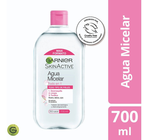 Agua Micelar Todo En Garnier Skin Active 1 700 Ml 