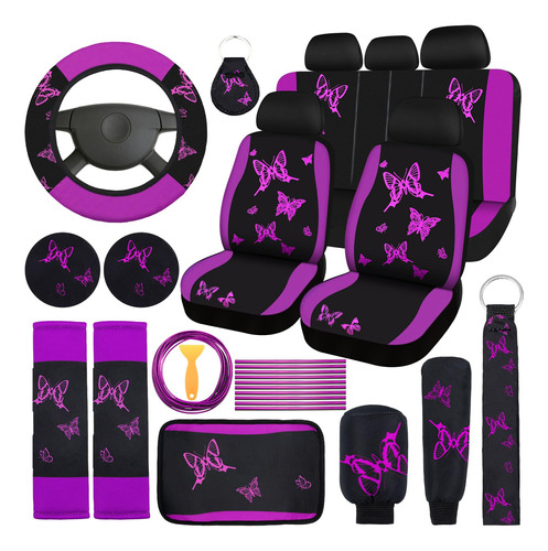 Bbto 43 Pcs Butterfly Car Seat Full Set Butterfly Car Acceso