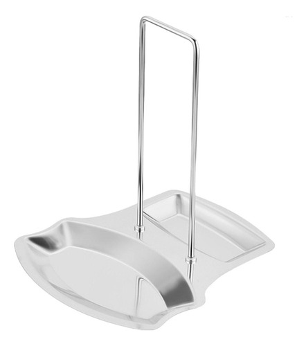 Reposacucharas De Acero Inoxidable Con Soporte For Plateado