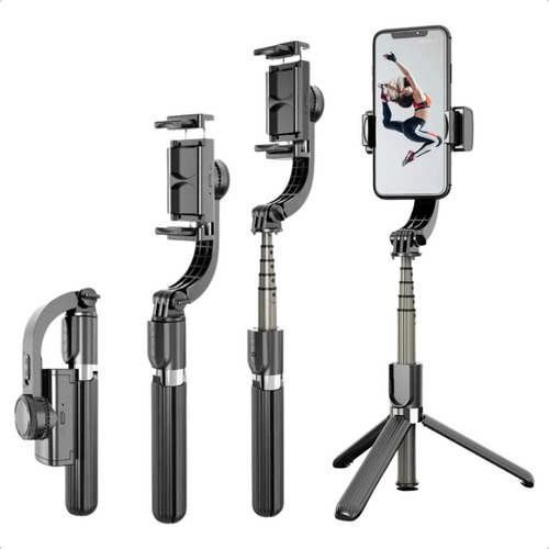 Gimbal Estabilizador Imagem Celular Pau De Selfie Bluetooth Cor Preto