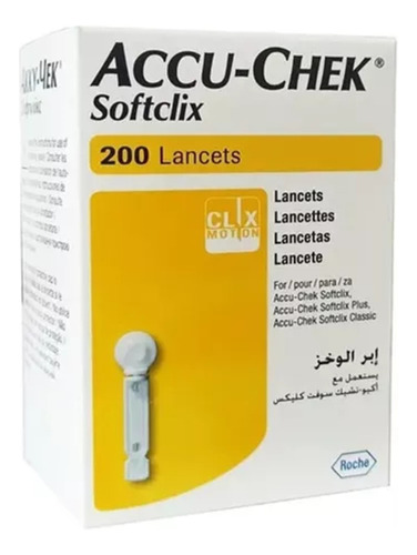 Lancetas Accu-chek Softclix 200 Unidades Guide Me Da Roche