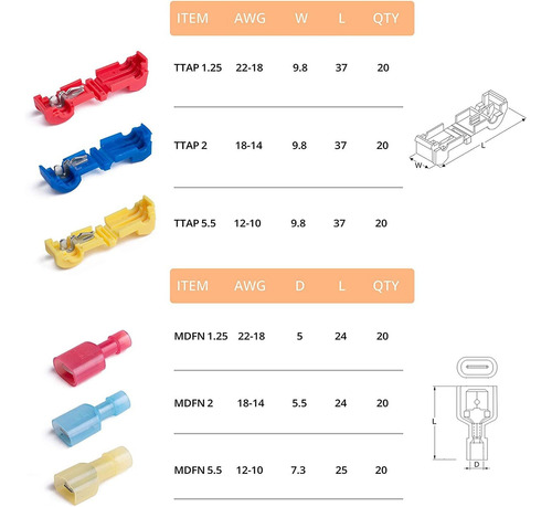 120 Unids Eléctricos Wirefy T Tap Conectores - Grifos De Emp