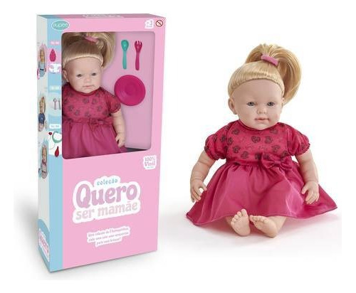 Boneca Papinha Bebê Coleção Quero Ser Mamãe Pupee Brinquedos