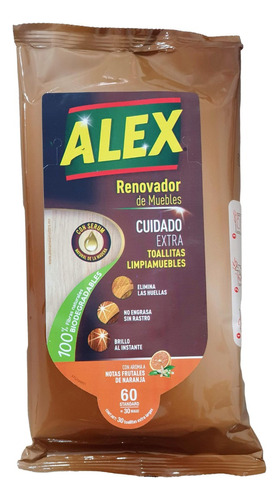 Toallitas Limpia Muebles Alex Extra Largas 60p Aroma Naranja