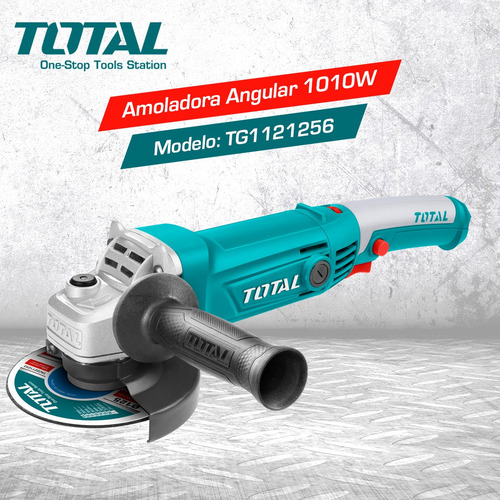 Imagen 6 de 10 de Amoladora Angular 1010w Total Para Disco 115mm 125mm
