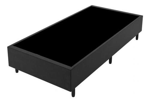 Base De Cama Box Solteiro Fit 88x188 Cm Preto - Vian