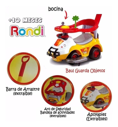 Andador Bebe 2 En 1 Beach Patrol Rondi