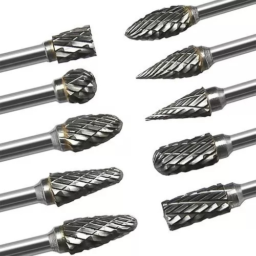 Kit 10 Lima Rotativa Fresa Retifica Metal Dremel Tungstênio