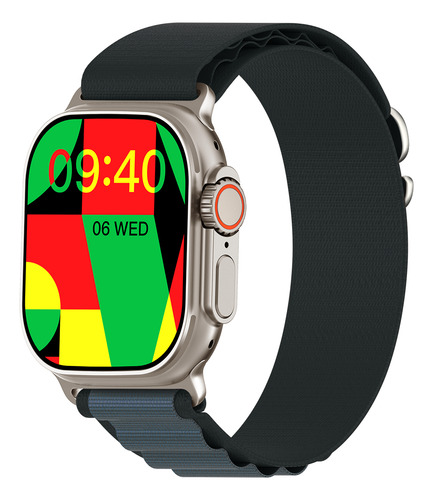 Smartwatch Grow GR29 Ultra+ 2.1" GPS Llamadas Notificaciones Doble Malla Silicona Tela Blanco/Azul