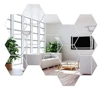 Comprar Set Pegatinas Espejos Decorativos Marinshop Vinilo Espejo Pared Acrilicos Adhesivo Espojos Hexagonal Decorativos Set 15 Unidades