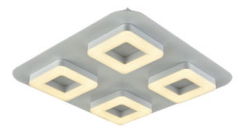 Imagen 2 de 9 de Plafon Led 36w Candil Naples 40 Cuadrado Dimerizable Blanco