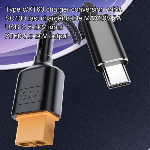 Usb Type C Cable Fast Charging Pd 100w Quick Charger Cord Ad