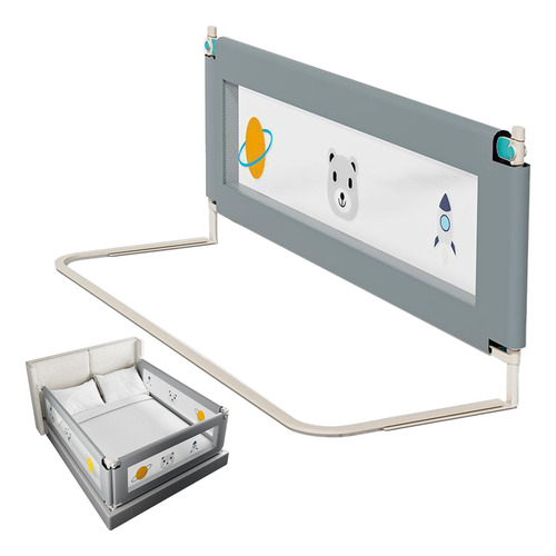 No Nece Taladrar Barandal Cama,protector Cama Para Bebe 1.9m