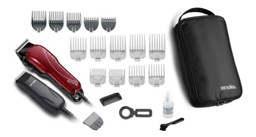 Imagen 2 de 5 de Combo Maquinas Andis Envy +patillera Ctx Barberia 22 Piezas