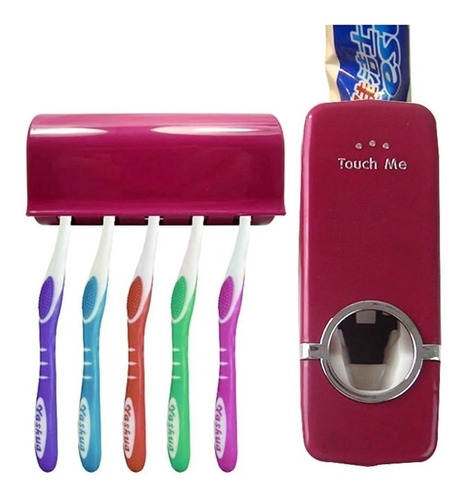 Dispenser para dentífrico pasta dental y portacepillos de dientes Touch Me - La Aldea