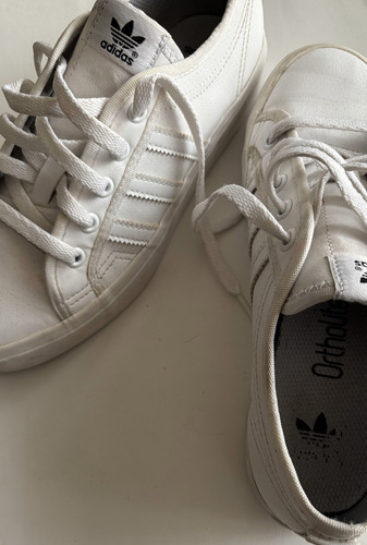Zapatillas Blancas Adidas Nizza - 25 Cms - Uk 5 1/2 - 38 (Usado)