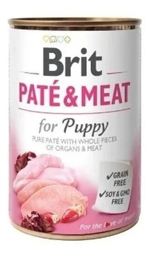 Alimento Brit Care Pate & Meat Pollo&pavo Puppy X4