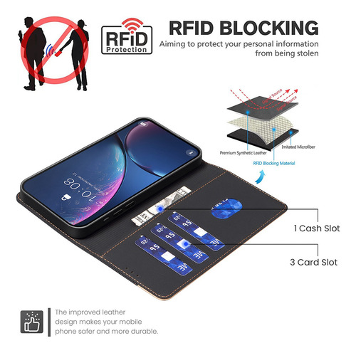 Funda De Piel Tipo Cartera Para Teléfono Inteligente Honor 200