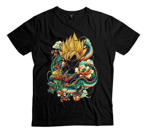 Polera Goku Shenlong Dragon Ball Z Niño Niña Algodón