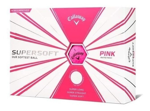 Pelotas De Golf Supersoft Callaway, 12 Pelotas, Rosa Mate