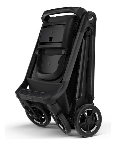 Carrinho De Bebê Passeio Thule Shine Leve Compacto Alumínio Cor Black On Black Chassi Preto