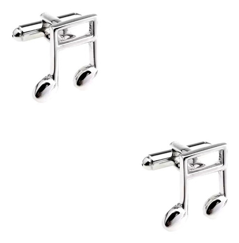 Mancuernillas Thot Ra Nota Musical Corchea E-670 Color Plateado