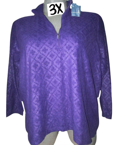 Sudadera Morada De Mujer Talla 3x (42/44) Lands End 