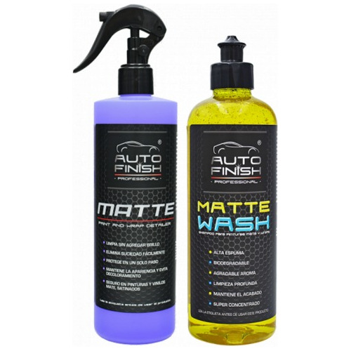 Autofinish Kit Pintura Mate Wrap Shampoo Y Detallador 500ml