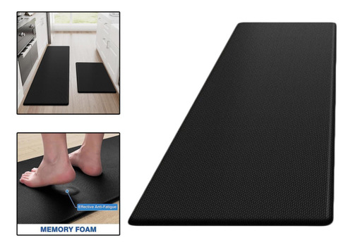 Alfombra De Puertas De Baño Alfombra Absorbente De M Negro