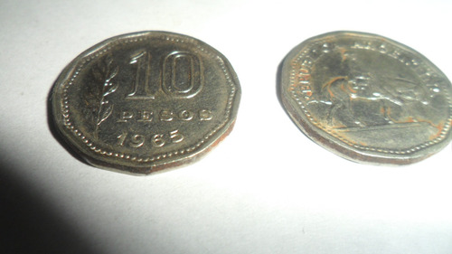 Moneda Argentina 10 Pesos 1965 ( El Resero) (Usado)