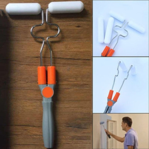 Imagem 2 de 4 de Rolo De Pintura Articulavel Dobravel Com 4 Espumas