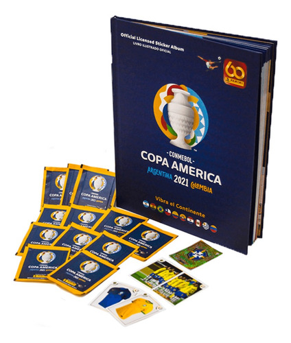 200 Envelopes Copa América 2021 + Álbum Capa Dura Vazio