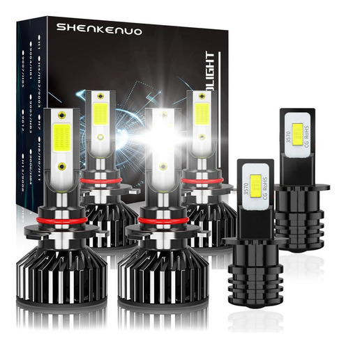 Para 97-99 Volkswagen Jetta Kit De Faros Led Haz Alto/bajo