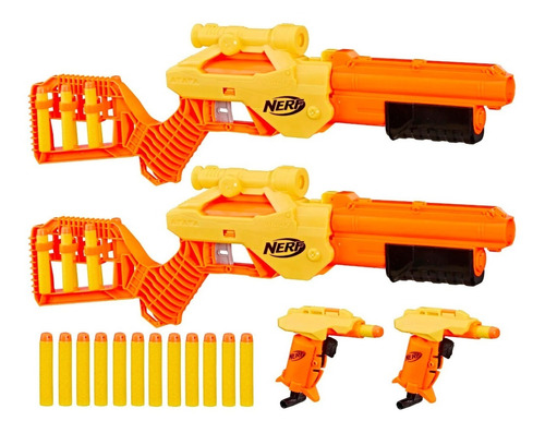 Nerf Alpha Strike 30 Piezas  26dardos 2 Rifle 2 Arma De Mano