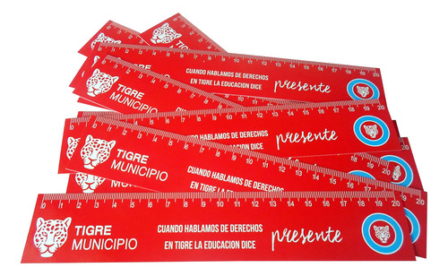 50 Reglas De Cartulina Full Color Publicitarias X 20 Cm