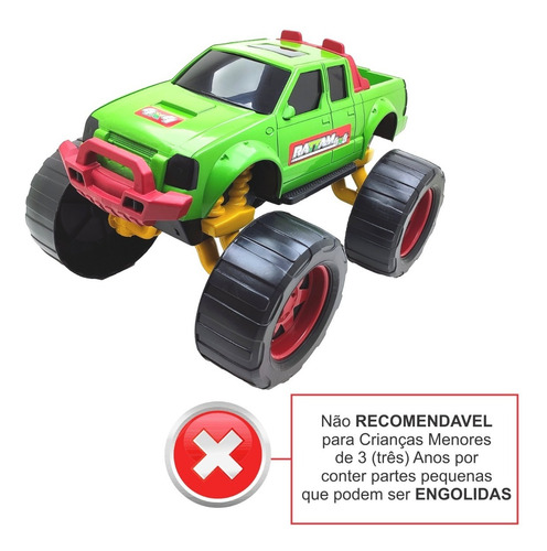 Imagem 6 de 7 de Brinquedo Meninos Caminhonete Roda Grande Carrinho Pickup