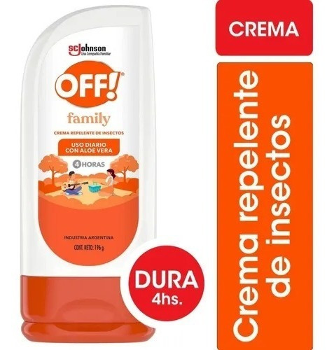 Off! Creme repelente insectos uso diário aloe vera 196g