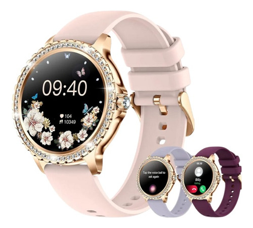 Reloj Smartwatch Para Dama Con Piedras 3 Pulsos