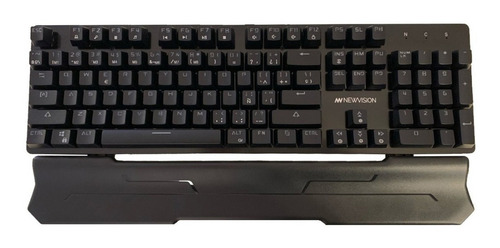 Teclado gamer Newvision NW-800 QWERTY español color negro con luz RGB