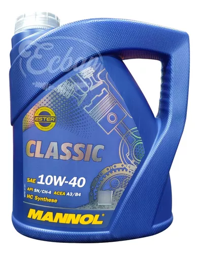 Aceite Mannol Classic 10w40 Tec Sintética 4 Litros // Ecban