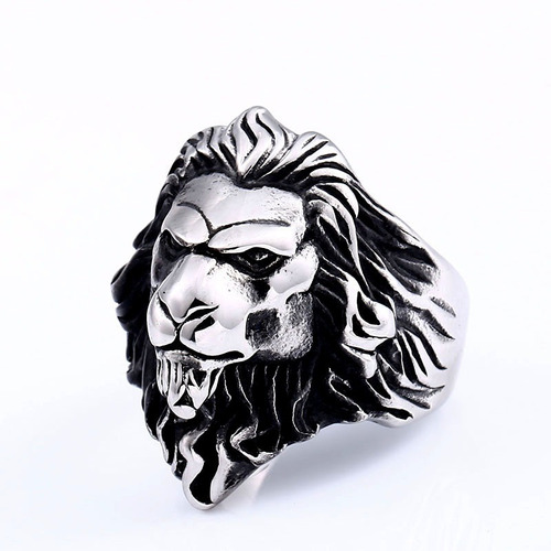 Anillo Rey Leon En  Acero Inoxidable 316l Unisex